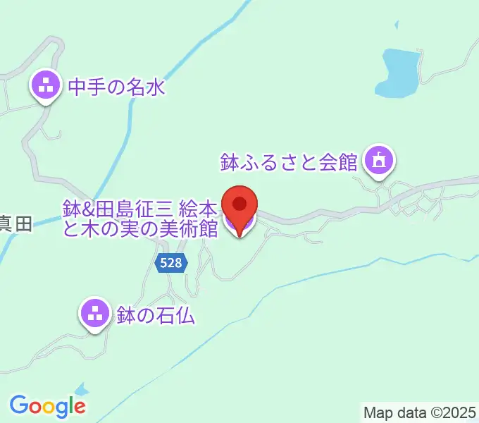 鉢&田島征三・絵本と木の実の美術館の地図