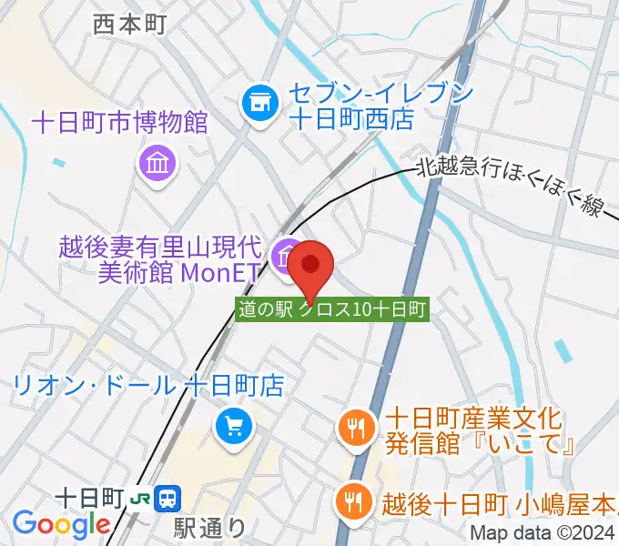 越後妻有里山現代美術館MonETの地図