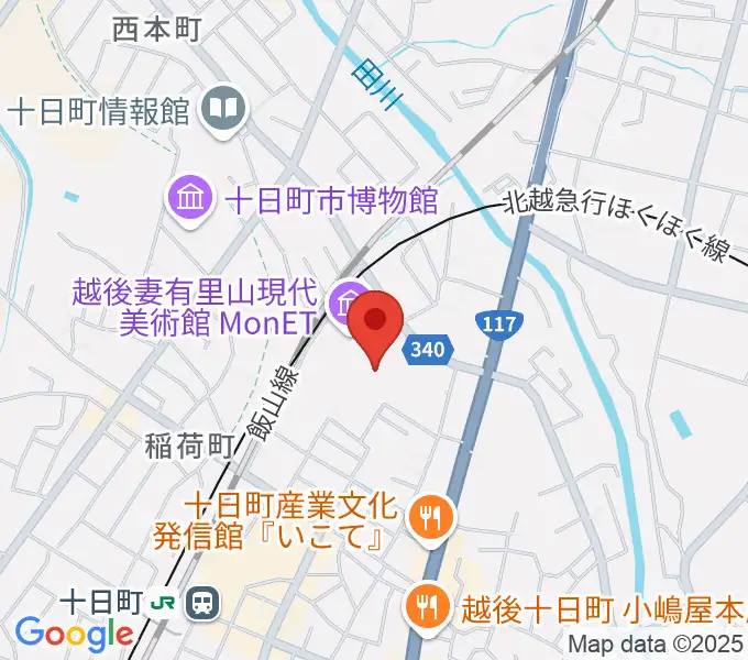 越後妻有里山現代美術館MonETの地図