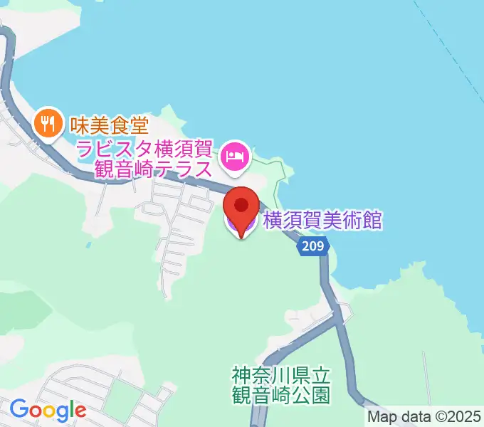 横須賀美術館の地図