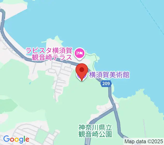 横須賀美術館の地図