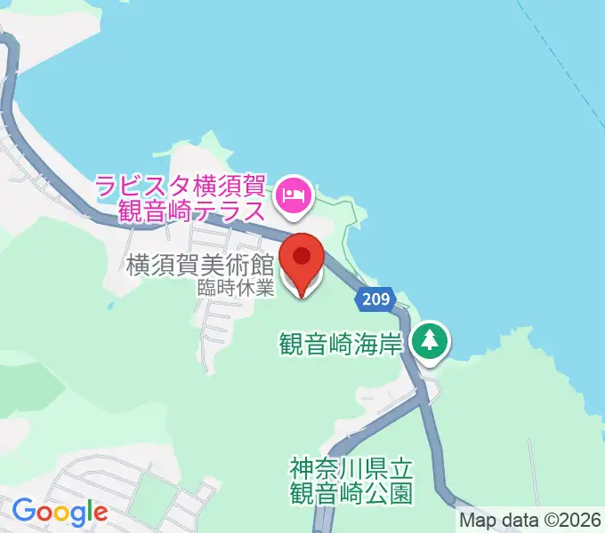 横須賀美術館の地図