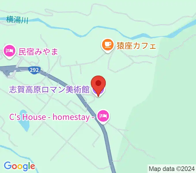 志賀高原ロマン美術館の地図