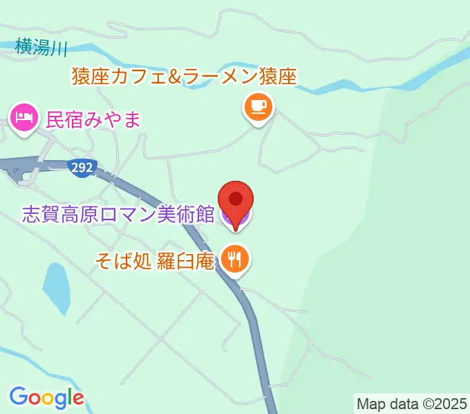志賀高原ロマン美術館の地図