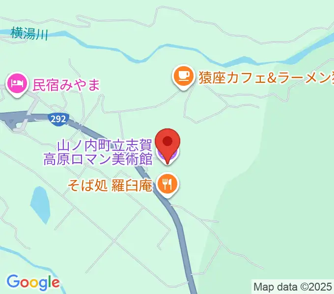 志賀高原ロマン美術館の地図