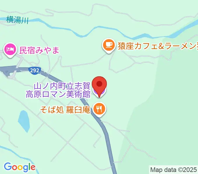 山ノ内町立志賀高原ロマン美術館の地図