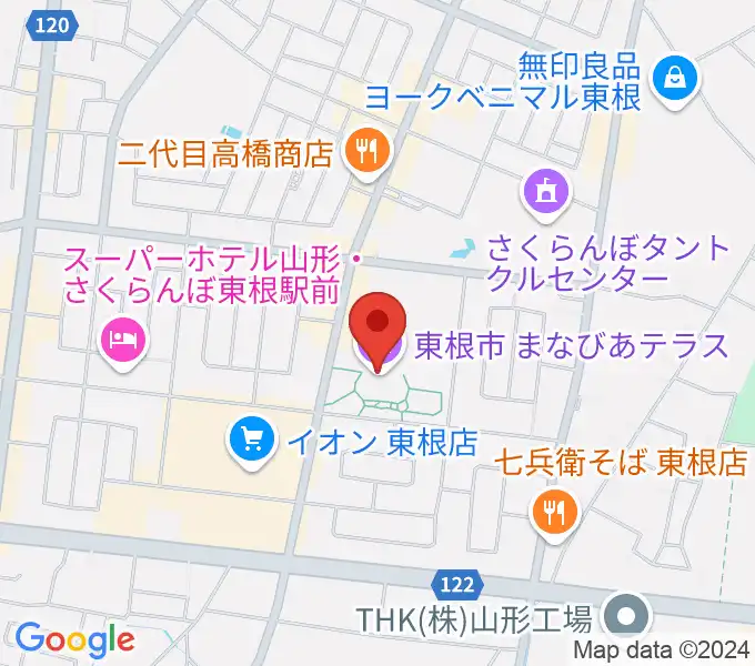 東根市美術館 まなびあテラスの地図