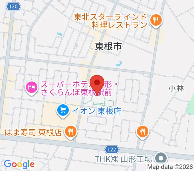 東根市美術館 まなびあテラスの地図