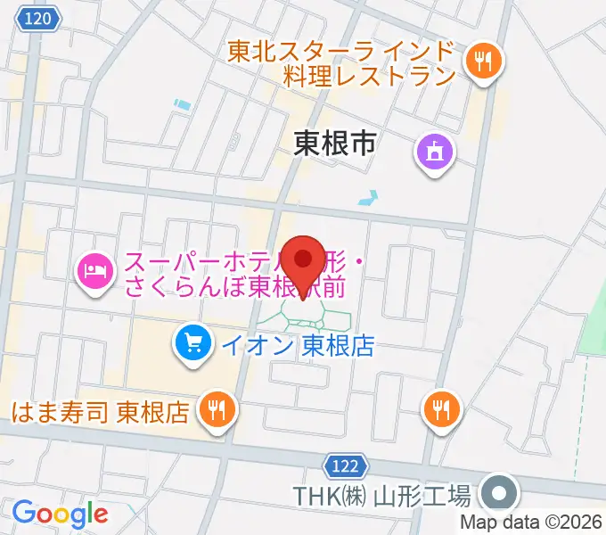 まなびあテラス 東根市美術館の地図