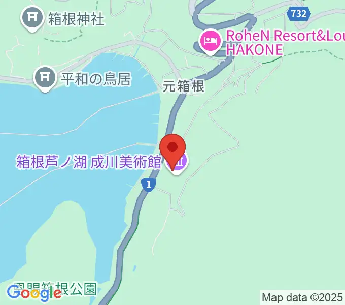 成川美術館の地図