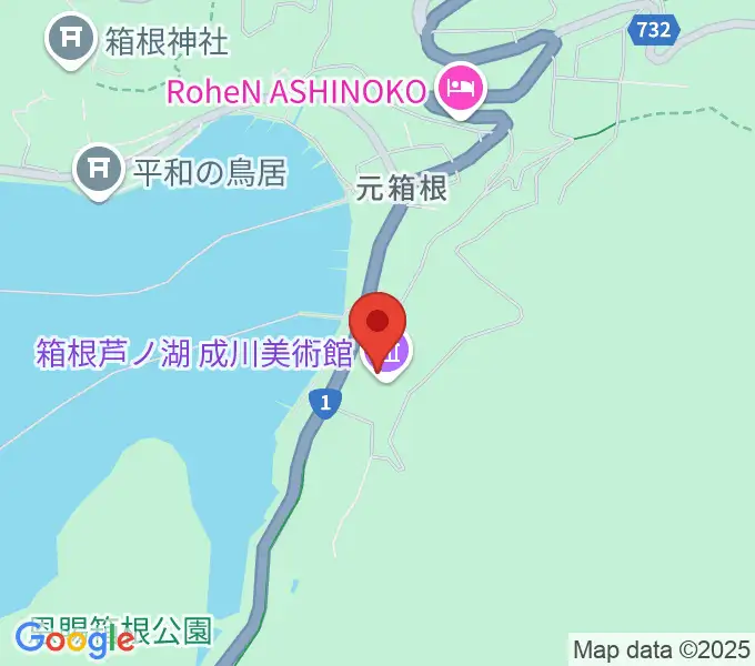 成川美術館の地図