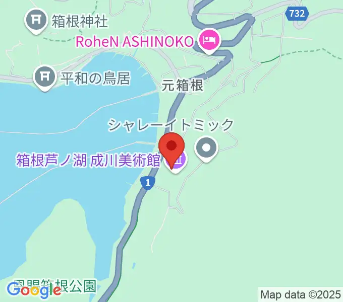 成川美術館の地図