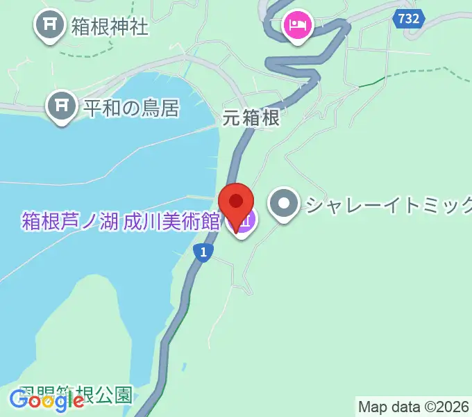 成川美術館の地図