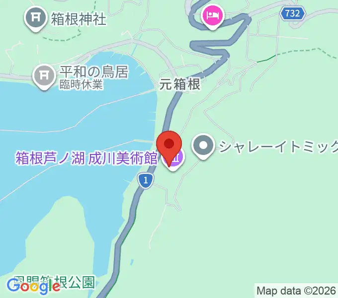 成川美術館の地図