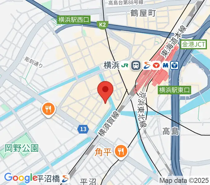 ヨコハマミントホールの地図