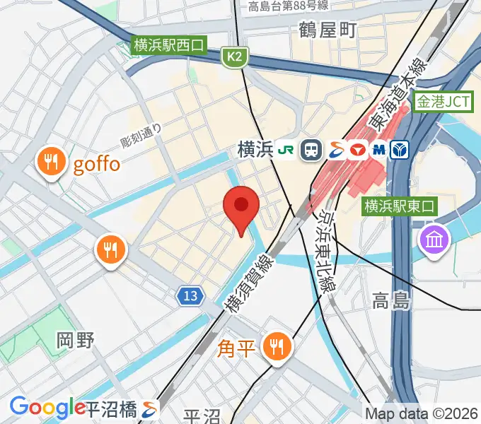 ヨコハマミントホールの地図