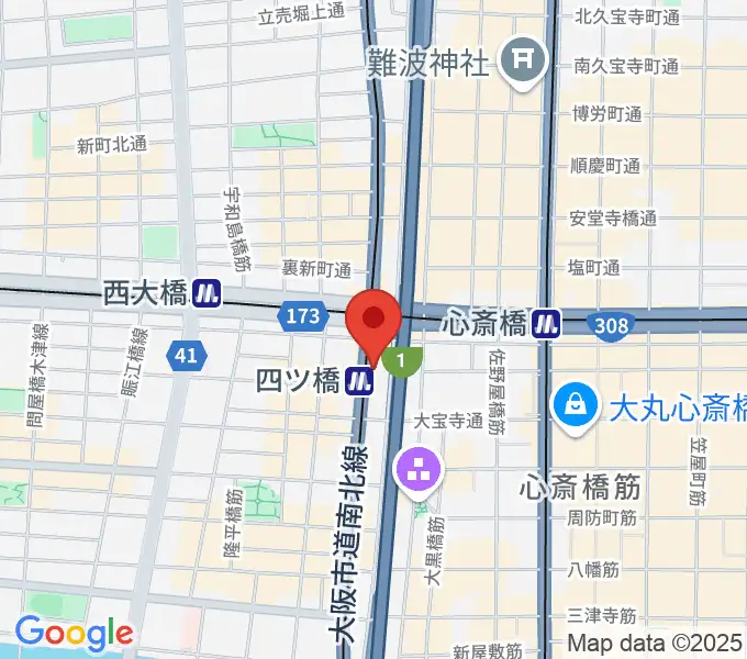 四ツ橋LMスタジオの地図