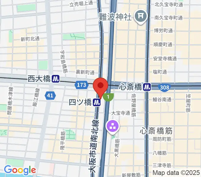 四ツ橋LMスタジオの地図