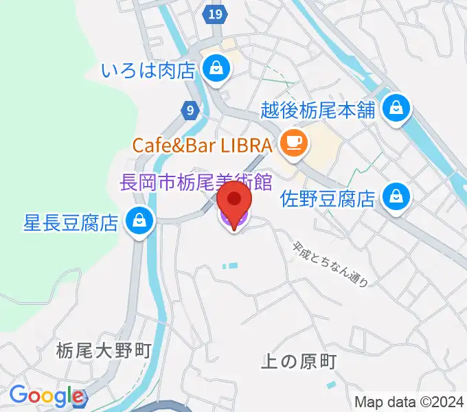 長岡市栃尾美術館の地図