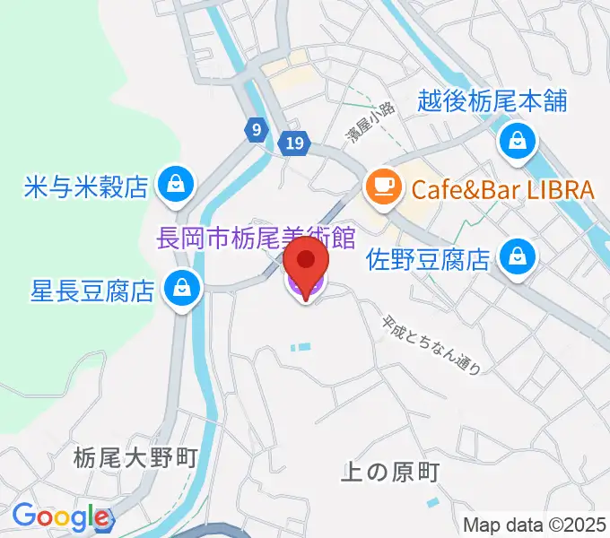 長岡市栃尾美術館の地図