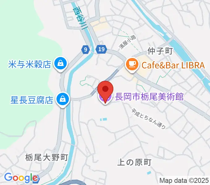 長岡市栃尾美術館の地図