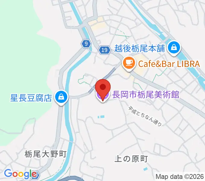 長岡市栃尾美術館の地図