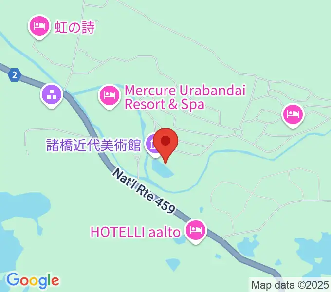 諸橋近代美術館の地図