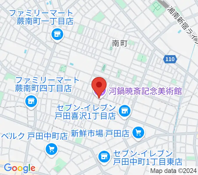 河鍋暁斎記念美術館の地図