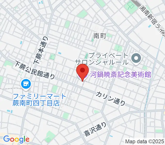 河鍋暁斎記念美術館の地図