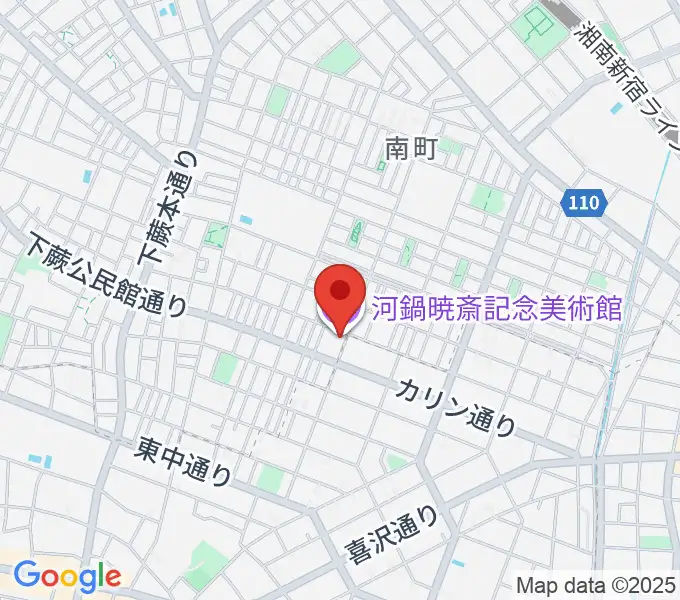 河鍋暁斎記念美術館の地図