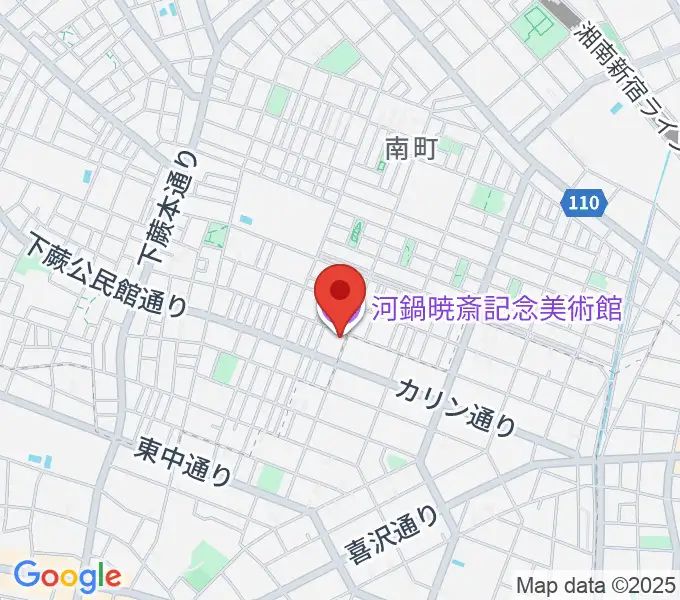 河鍋暁斎記念美術館の地図