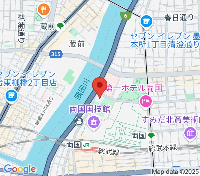 刀剣博物館の地図