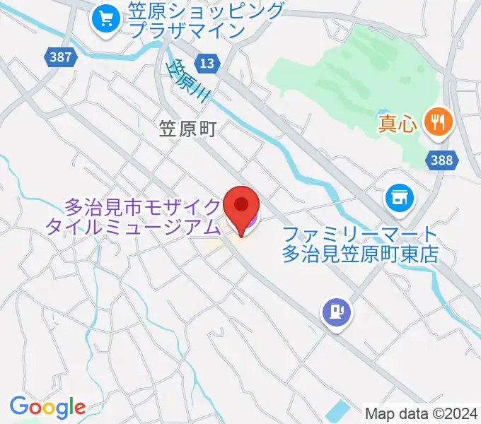 多治見市モザイクタイルミュージアムの地図