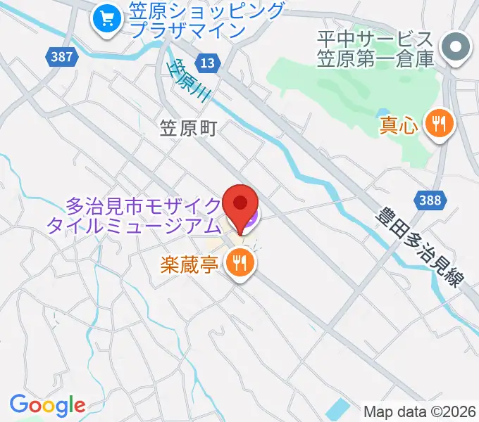 多治見市モザイクタイルミュージアムの地図