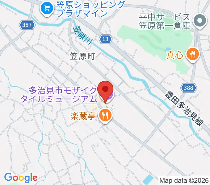 多治見市モザイクタイルミュージアムの地図