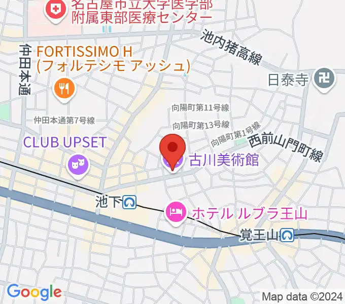 古川美術館の地図