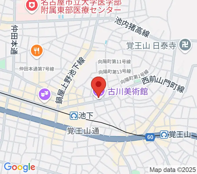 古川美術館の地図