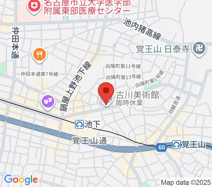 古川美術館の地図