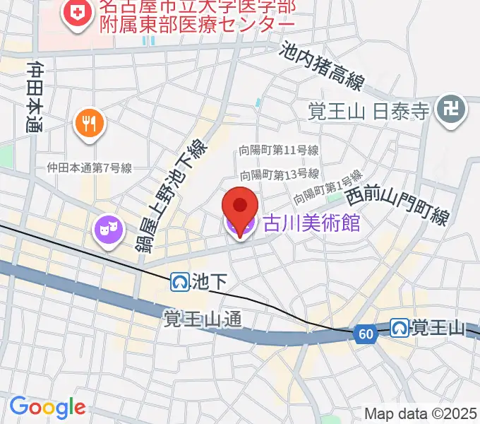 古川美術館の地図