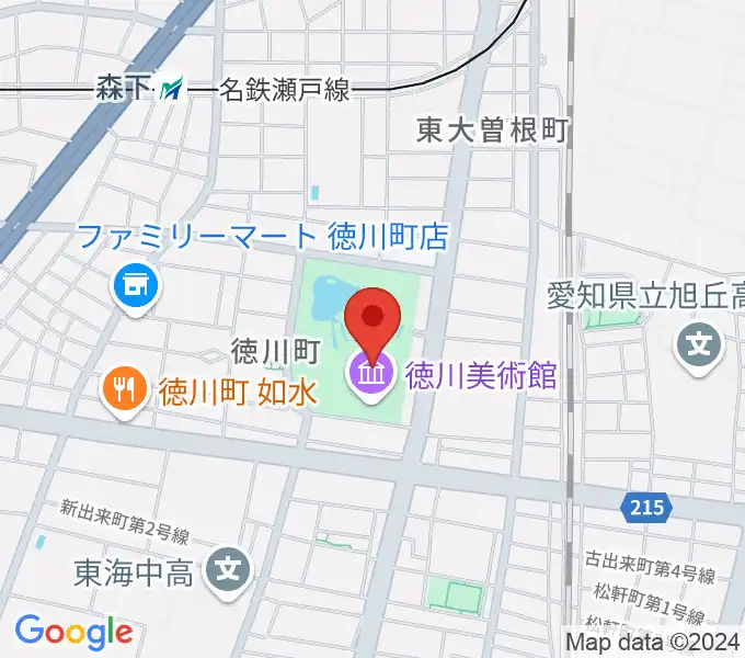 徳川美術館の地図