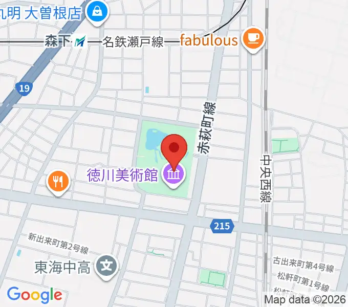 徳川美術館の地図