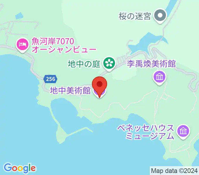 直島・地中美術館の地図