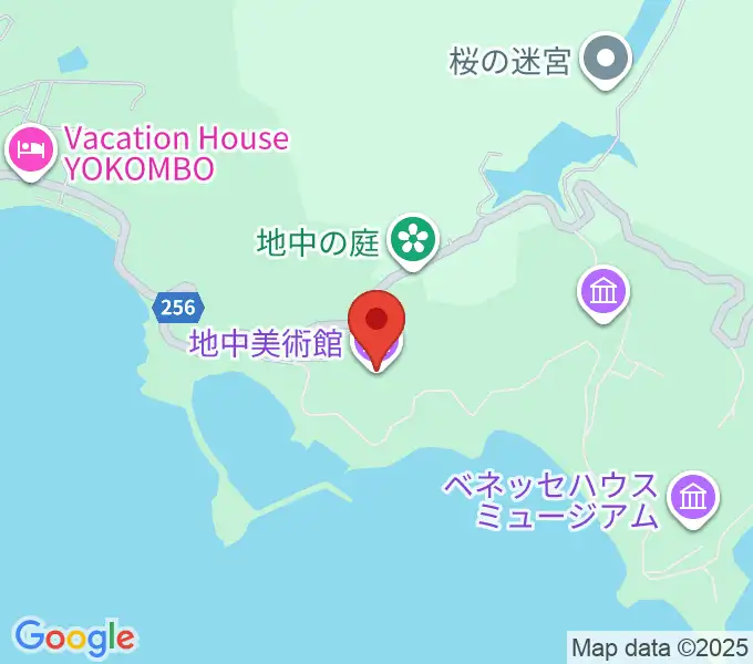 直島・地中美術館の地図