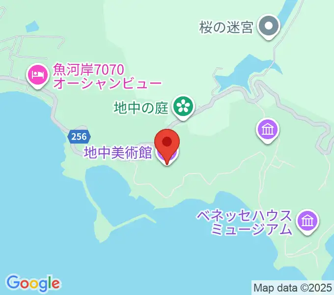 直島・地中美術館の地図