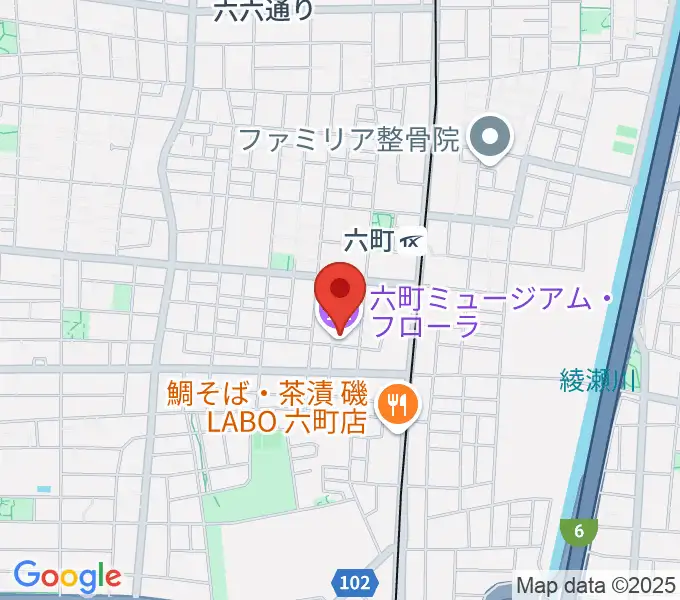 六町ミュージアムフローラの地図
