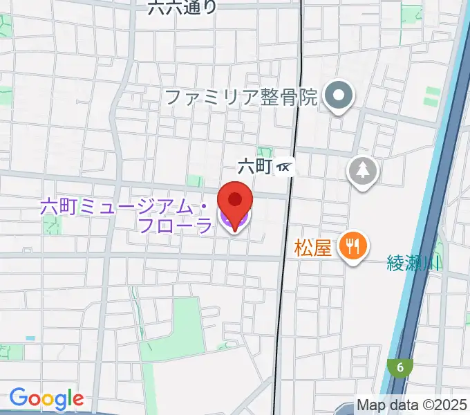 六町ミュージアムフローラの地図
