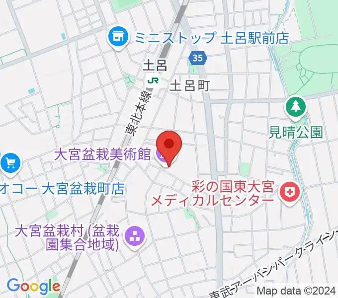 さいたま市大宮盆栽美術館の地図