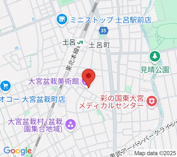 さいたま市大宮盆栽美術館の地図
