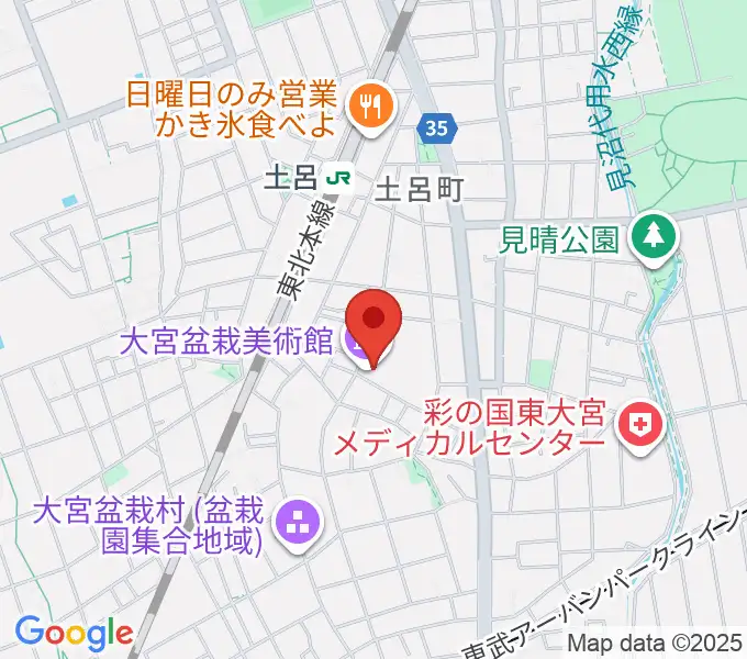 さいたま市大宮盆栽美術館の地図