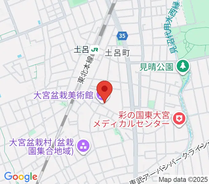 さいたま市大宮盆栽美術館の地図